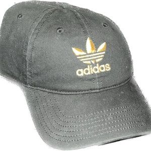 Black and Gold Adidas strap back cap new without tags